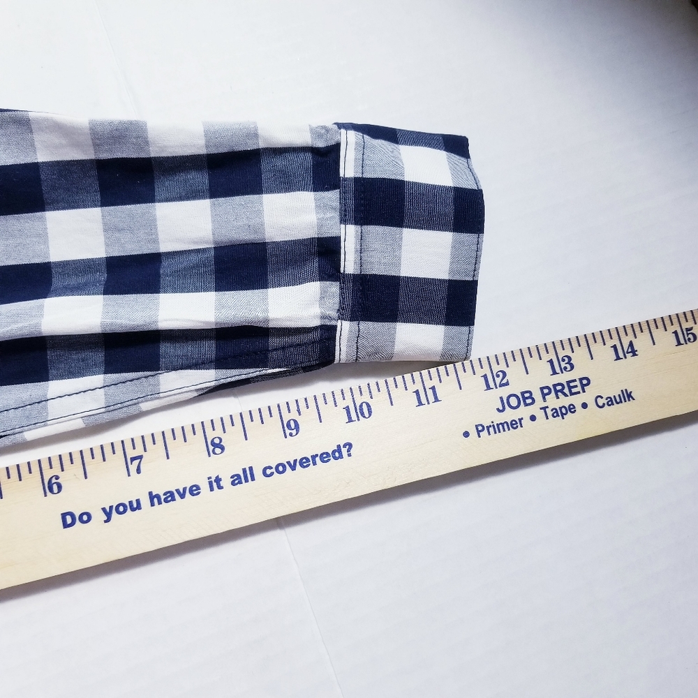 SPROCKETS BOY'S BUTTON DOWN NAVY AND BLUE DRESS SHIRT SIZE 4T - Picture 9 of 10